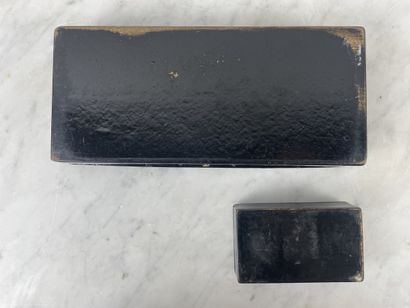 Set of two Napoleon III boxes with Asian...