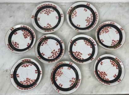 Tea/dessert set Japan, in the Kutani taste,...
