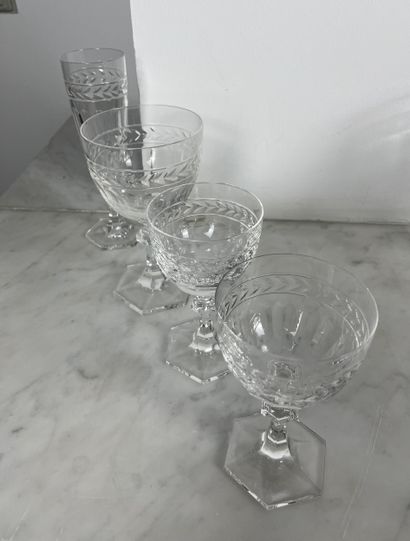 France / Belgium, XX century Crystal glass...