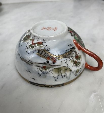 Japanese tea service, in the Kutani style,...