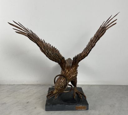 Roger Pintens (actif fin XX s.) Aigle au...