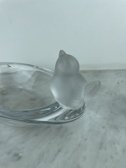 Sèvres France - Oval clear and frosted crystal...
