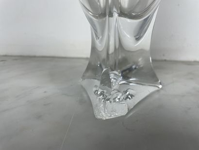 Set of 9 glass vases including 1 bottle,...