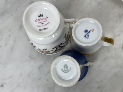 Lot of porcelain/faïence and glass (Europe,...