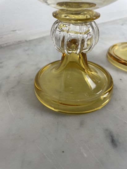 Val Saint-Lambert Suite of four crystal glasses...