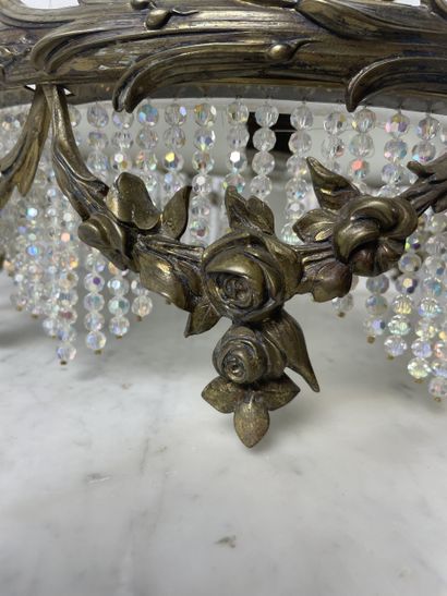Plafonnier de style Louis XV/Rocaille, monture...