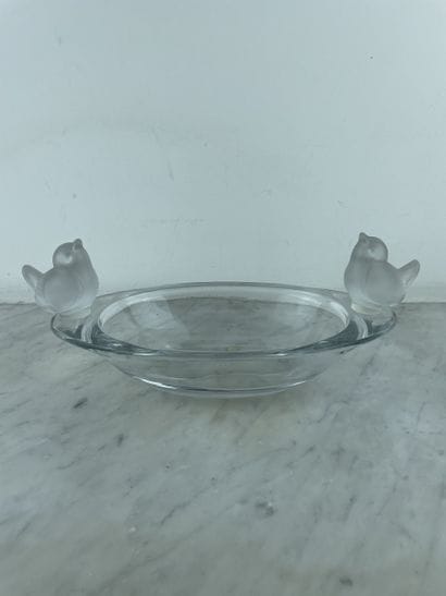 Sèvres France - Oval clear and frosted crystal...