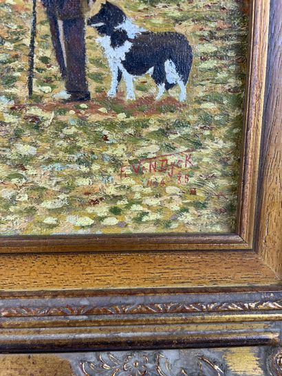 Van Dyck F. Troupeau dans un sous-bois d’automne...
