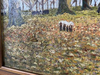 Van Dyck F. Troupeau dans un sous-bois d’automne...