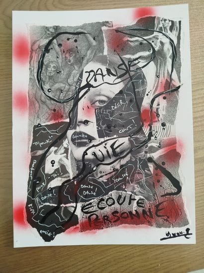 Laurent Yvon (1984) - Collage on paper (30...