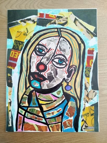 Laurent Yvon (1984) - Collage on paper (30...