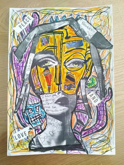 Laurent Yvon (1984) - Collage on paper (30...