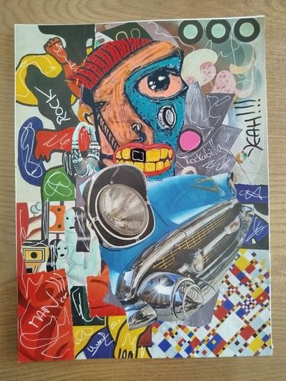 Laurent Yvon (1984) - Collage on paper (30...