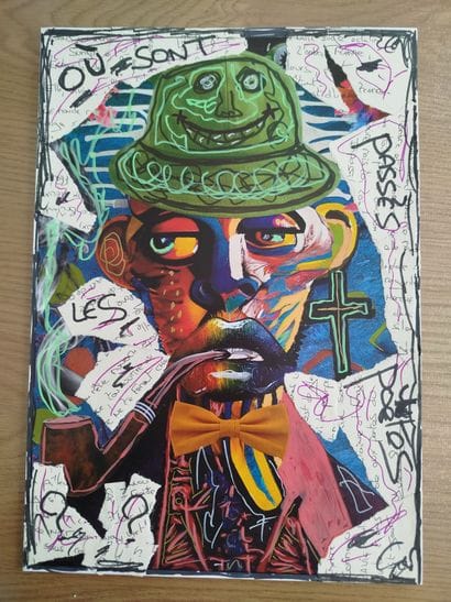 Laurent Yvon (1984) - Collage on paper (30...
