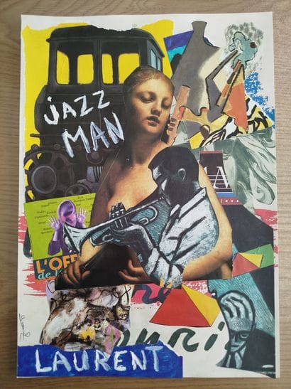 Laurent Yvon (1984) - Collage on paper (30...