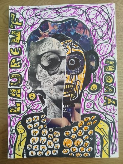 Laurent Yvon (1984) - Collage on paper (30...