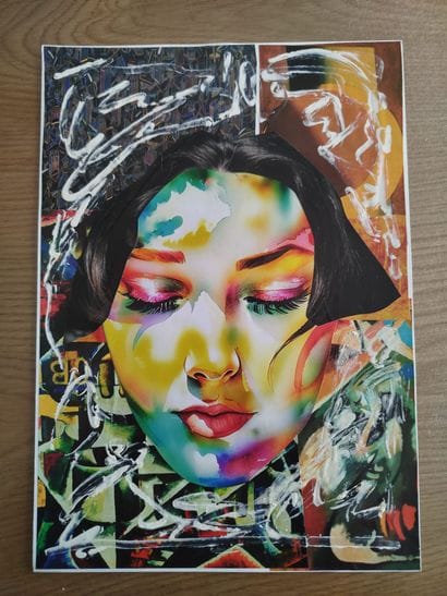 Laurent Yvon (1984) - Collage on paper (30...
