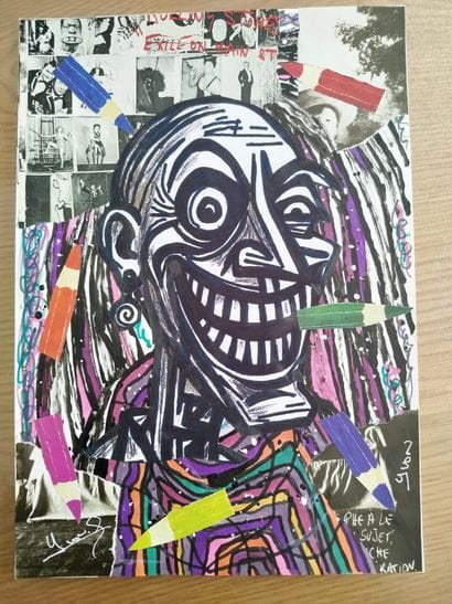 Laurent Yvon (1984) - Collage on paper (30...