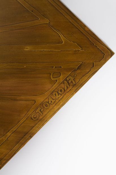 Studio Belgali Square coffee table in engraved...