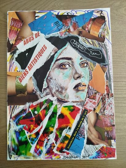 Laurent Yvon (1984) - Collage on paper (30...