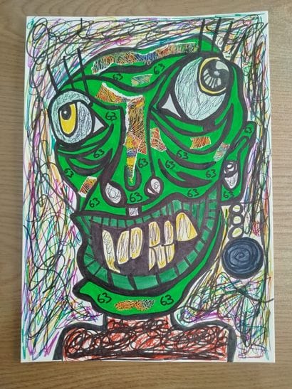 Laurent Yvon (1984) - Collage on paper (30...