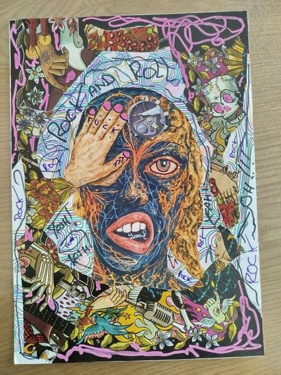 Laurent Yvon (1984) - Collage on paper (30...
