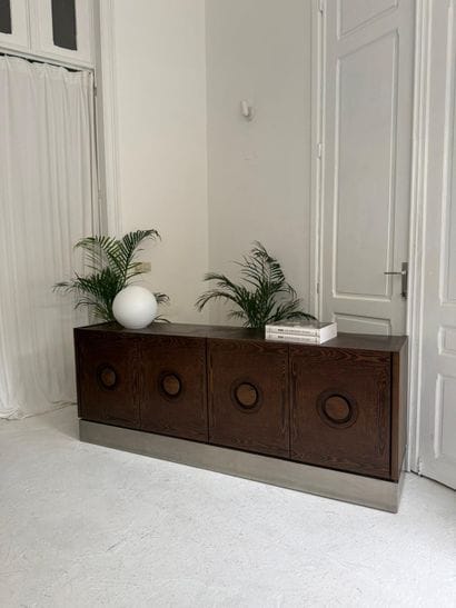 Belgian Brutalist sideboard in wenge (XX...