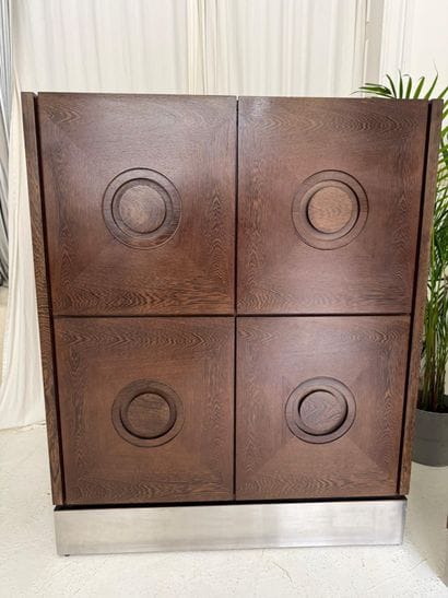 Belgian Brutalist highboard in wenge (20th...