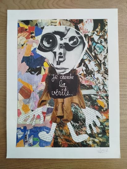 Laurent Yvon (1984) - Collage on paper (30...