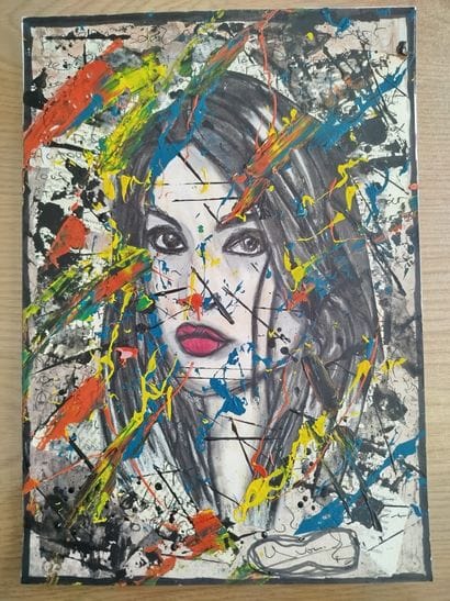 Laurent Yvon (1984) - Collage on paper (30...