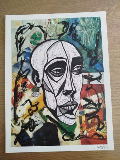 Laurent Yvon (1984) - Collage on paper (30...