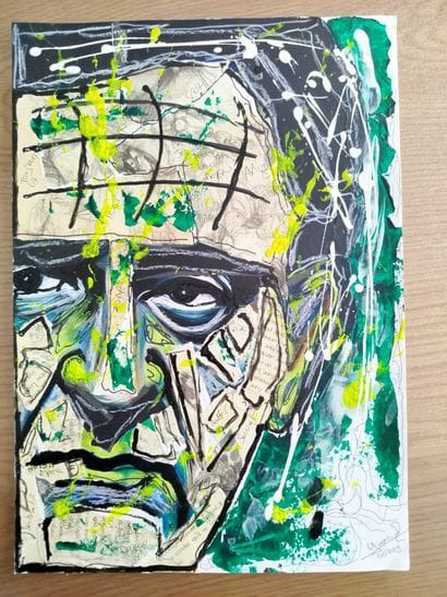 Laurent Yvon (1984) - Collage on paper (30...