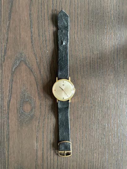 Tissot, hand-wound men's wristwatch, gold-plated...