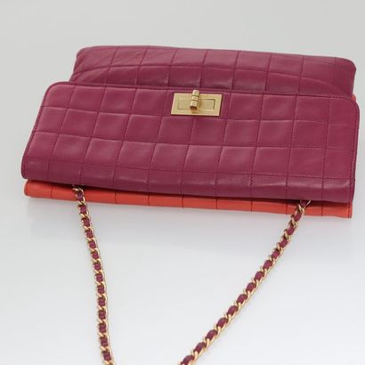 Chanel Vintage Chocolate Bar Double Flap...