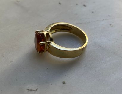 18K gold ring set with a citrine Vintage...