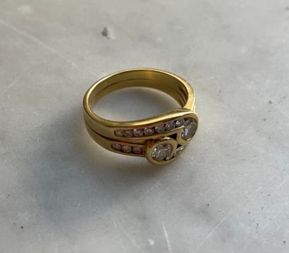 Ring in 18K gold, diamonds (22) XX century
18K...