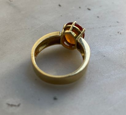 18K gold ring set with a citrine Vintage...