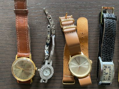Lot of six mixed wristwatches (men & ladies)
Brands:...