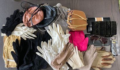 Set of fashion accessories including bags,...