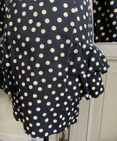 Balenciaga Black and white polka dot dress

Black...