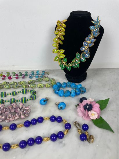 Set of polymer clay/resin costume jewelry...
