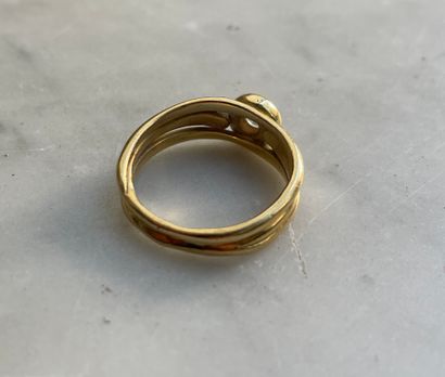 18K gold ring set with a citrine Vintage...