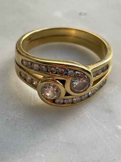Ring in 18K gold, diamonds (22) XX century
18K...