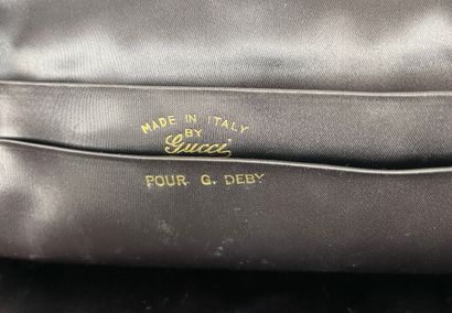 Gucci Vintage evening clutch bag Gray velvet...