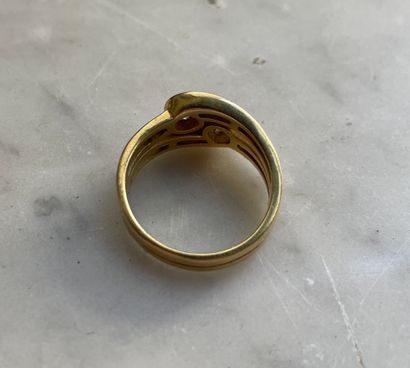 Ring in 18K gold, diamonds (22) XX century
18K...
