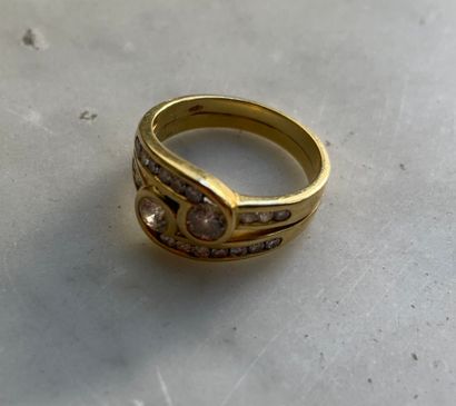Ring in 18K gold, diamonds (22) XX century
18K...