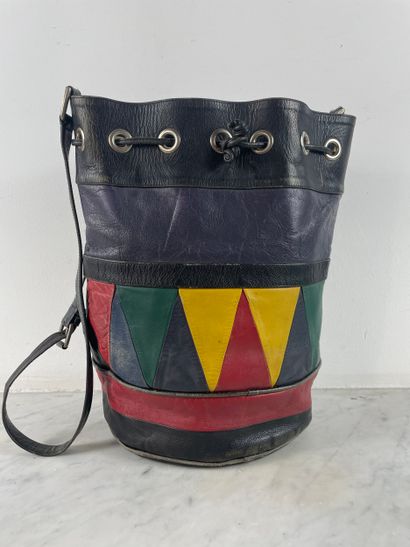 Set of 5 hand/shoulder bags, 1975 1990, leather...