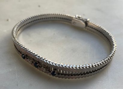 Bracelet in 18K white gold, diamonds and...