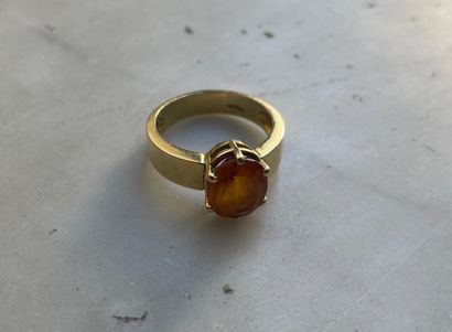 18K gold ring set with a citrine Vintage...