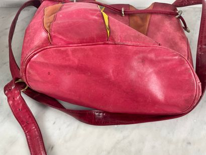 Set of 5 hand/shoulder bags, 1975 1990, leather...